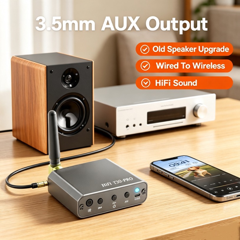 Music Audio Pro - ミニアルミ合金 T30 プロ Bluetooth オーディオレシーバー安定した信号 3.5