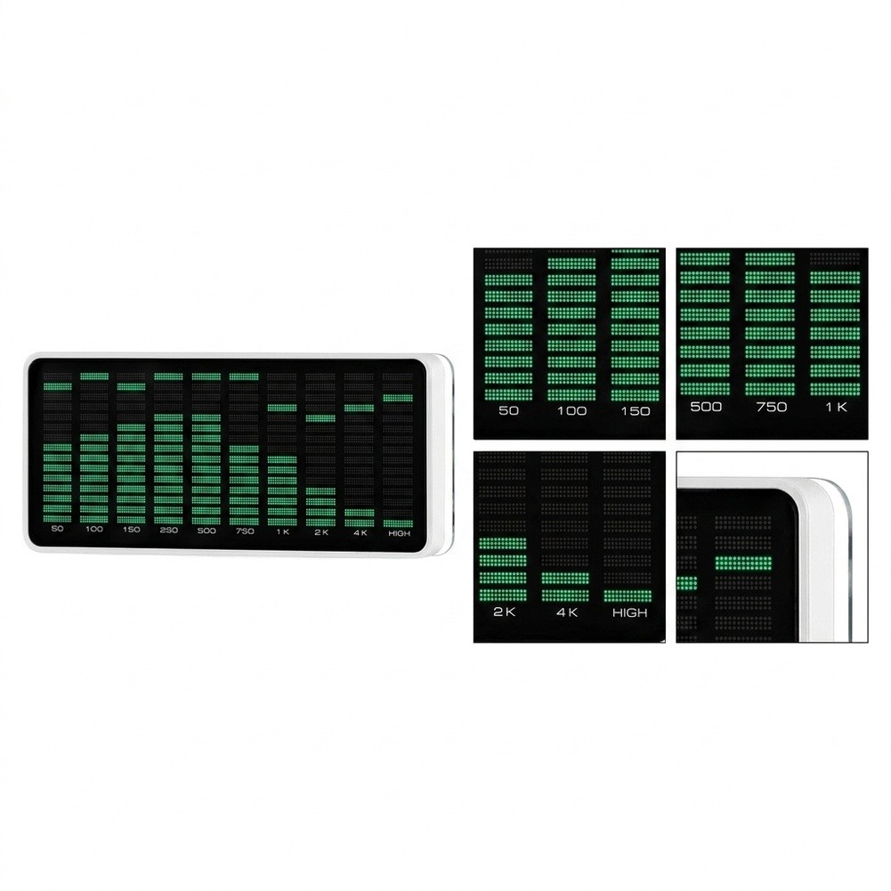 Audio Music Visualizer - 1個 50Hz-20KHz オーディオアナライザー ディスプレイモジュール 内蔵マイク付き 音楽周波数ビジュアライザー