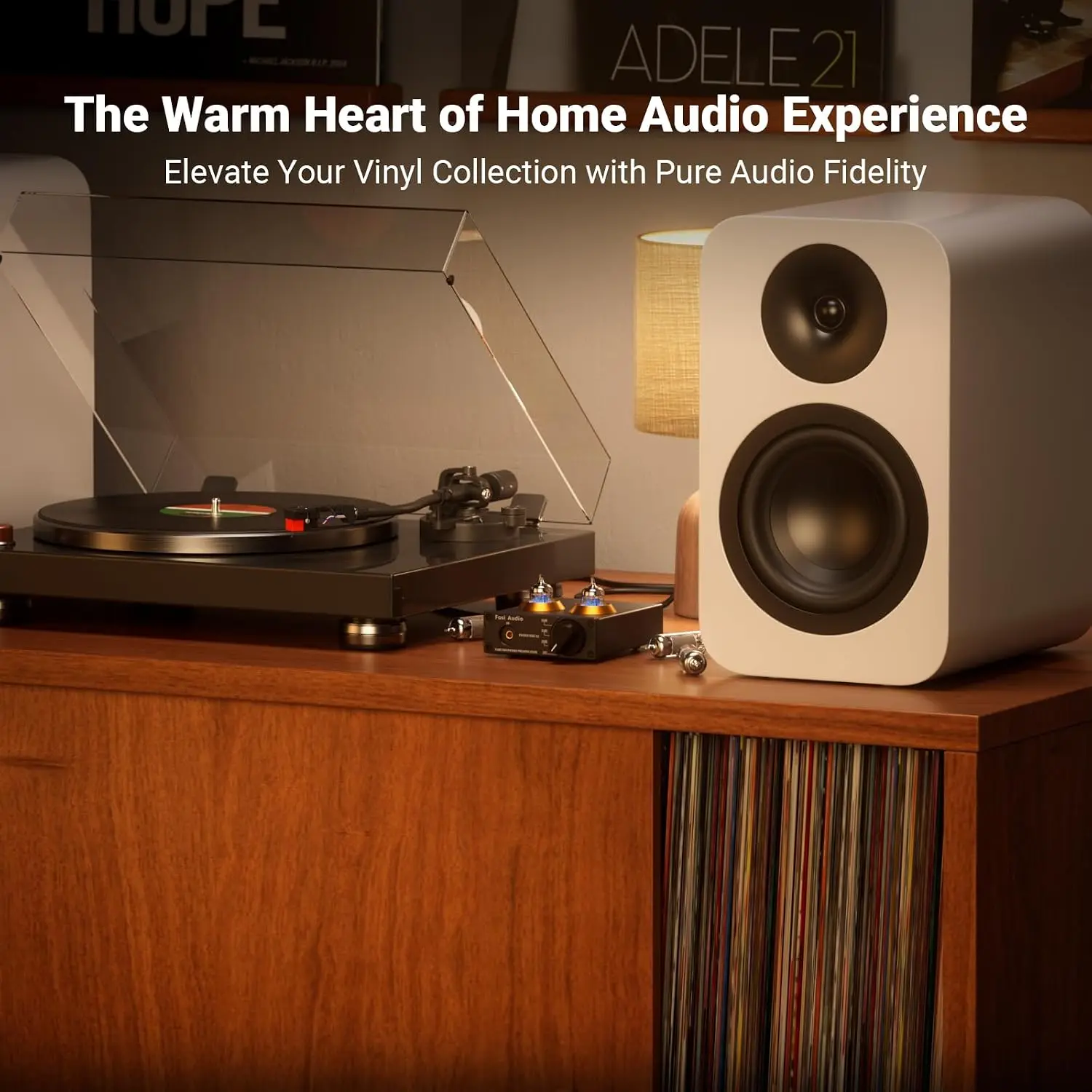 Audio Music Visualizer - Box X2 フォノプリアンプ、ミニステレオオーディオHi-Fiプリアンプおよびミュージックビジュアライザー、サウンドピックアップスペクトラムアナライザー、ヴィンテージチューブRGB