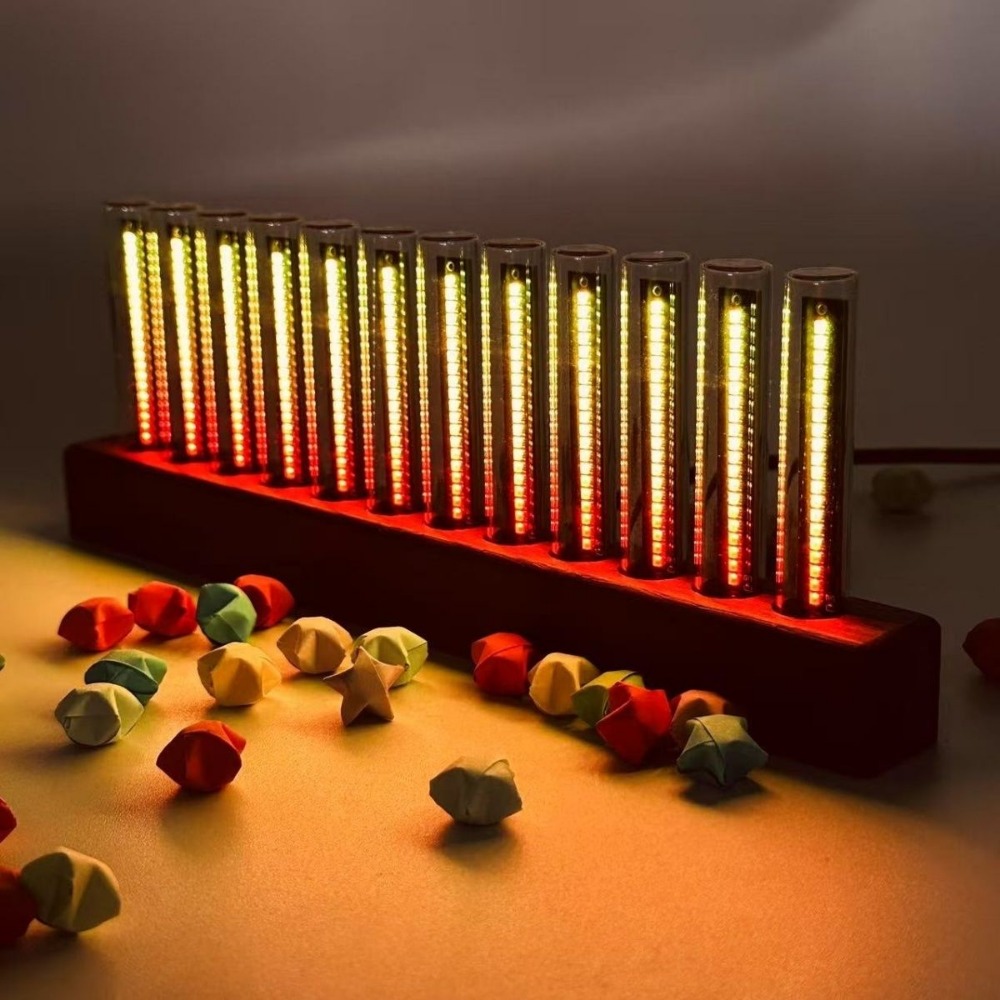 Audio Music Visualizer - 新型12チューブフルカラーLEDピックアップミュージックRGBピックアップライトスペクトルリズム雰囲気ライト