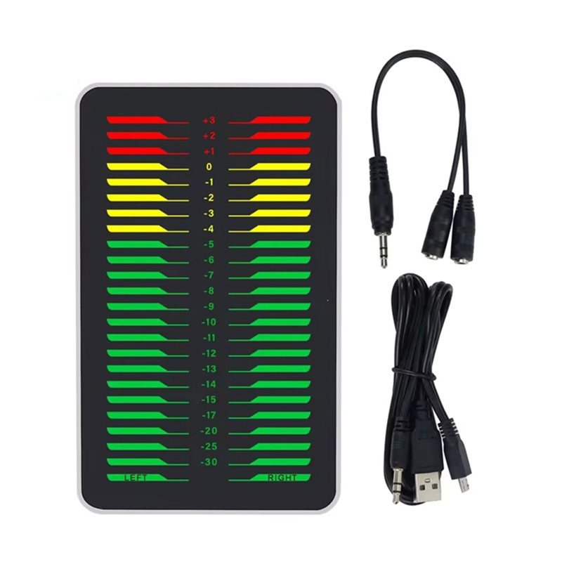 Audio Music Visualizer - B50B-AK_DB24D_PRO デュアルチャンネルLEDミュージックレベルミュージックスペクトラムディスプレイDIYオーディオビジュアライザーメーター（アンプスピーカー用）