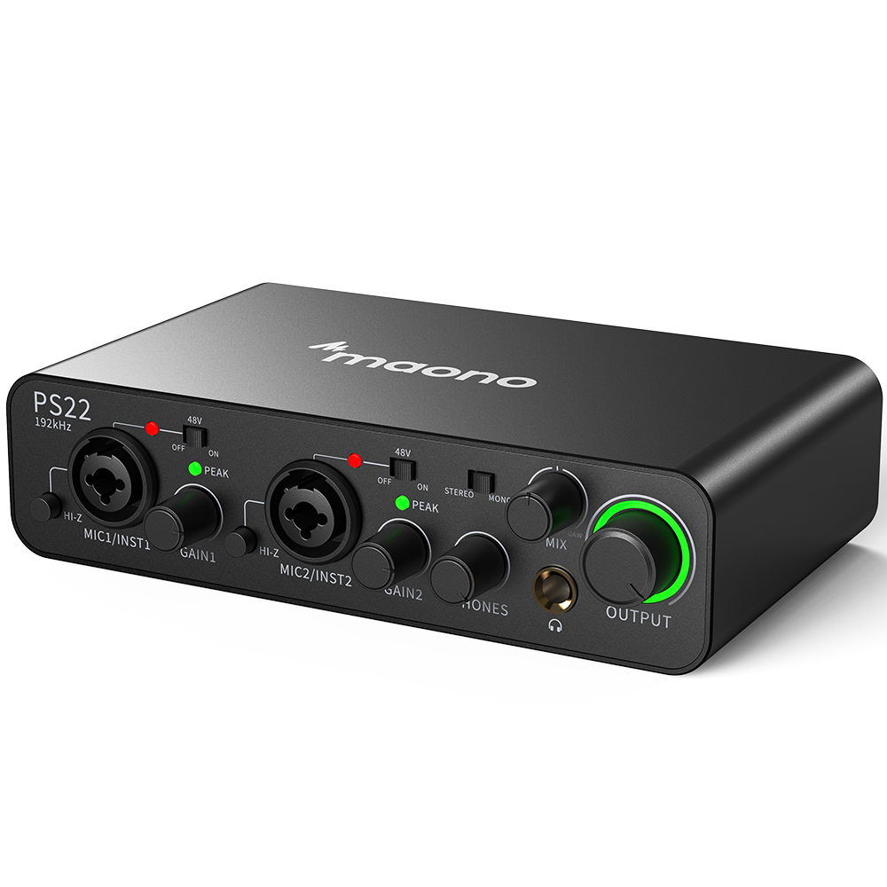 Audio Music Software - MAONO PS22 プロフェッショナルオーディオインターフェースミキサー 外部サウンドカード ルーティングソフトウェア 録音