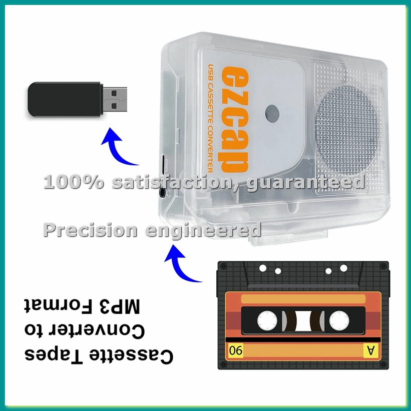 Audio Music File - USBカセットプレーヤー ステレオテープ to MP3コンバーター オーディオ音楽レコーダー to