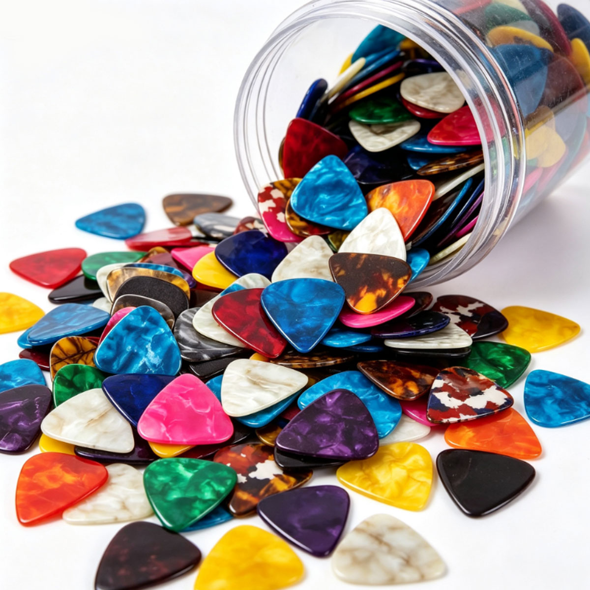 Electric Guitar Pick Pack - 84 個 0.46 ミリメートル混合色セルロイドギターピックピックセットマンドリンベースアコースティック電気用品 ZSY