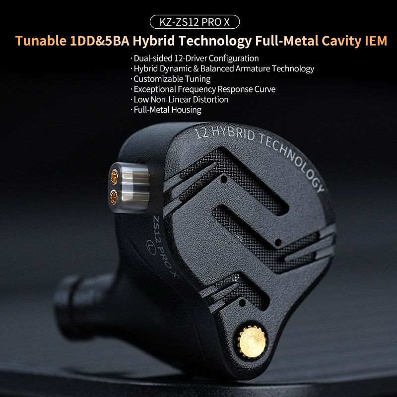 KZ ZS12 プロ X メタルイヤホン 1DD + 5BA - Music Audio Pro のレビューと価格