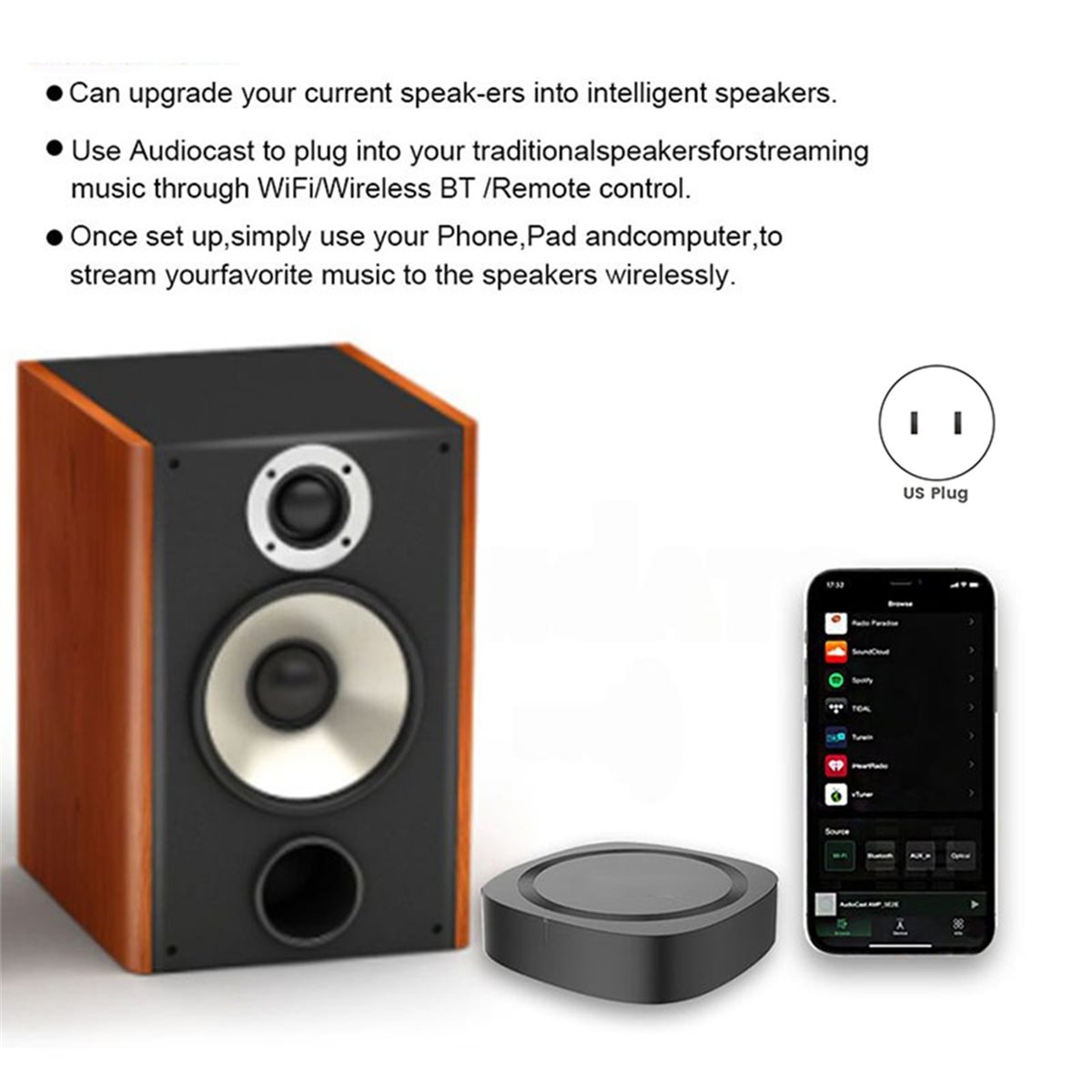 Audiocast Pro M20 ワイヤレス WiFi オ - Music Audio Pro のレビューと価格