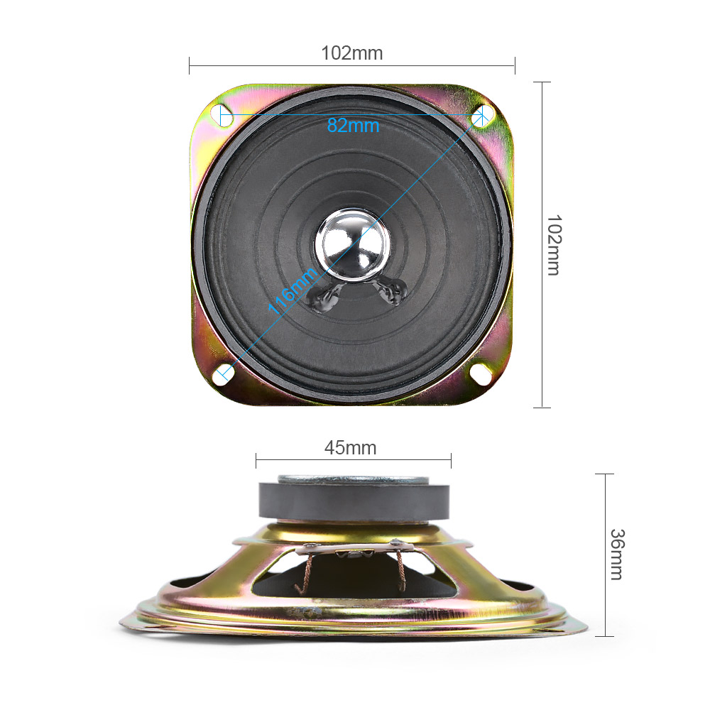 AIYIMA 2 個 4 インチポータブルオーディオスピーカ - Audio Music Generator のレビューと価格