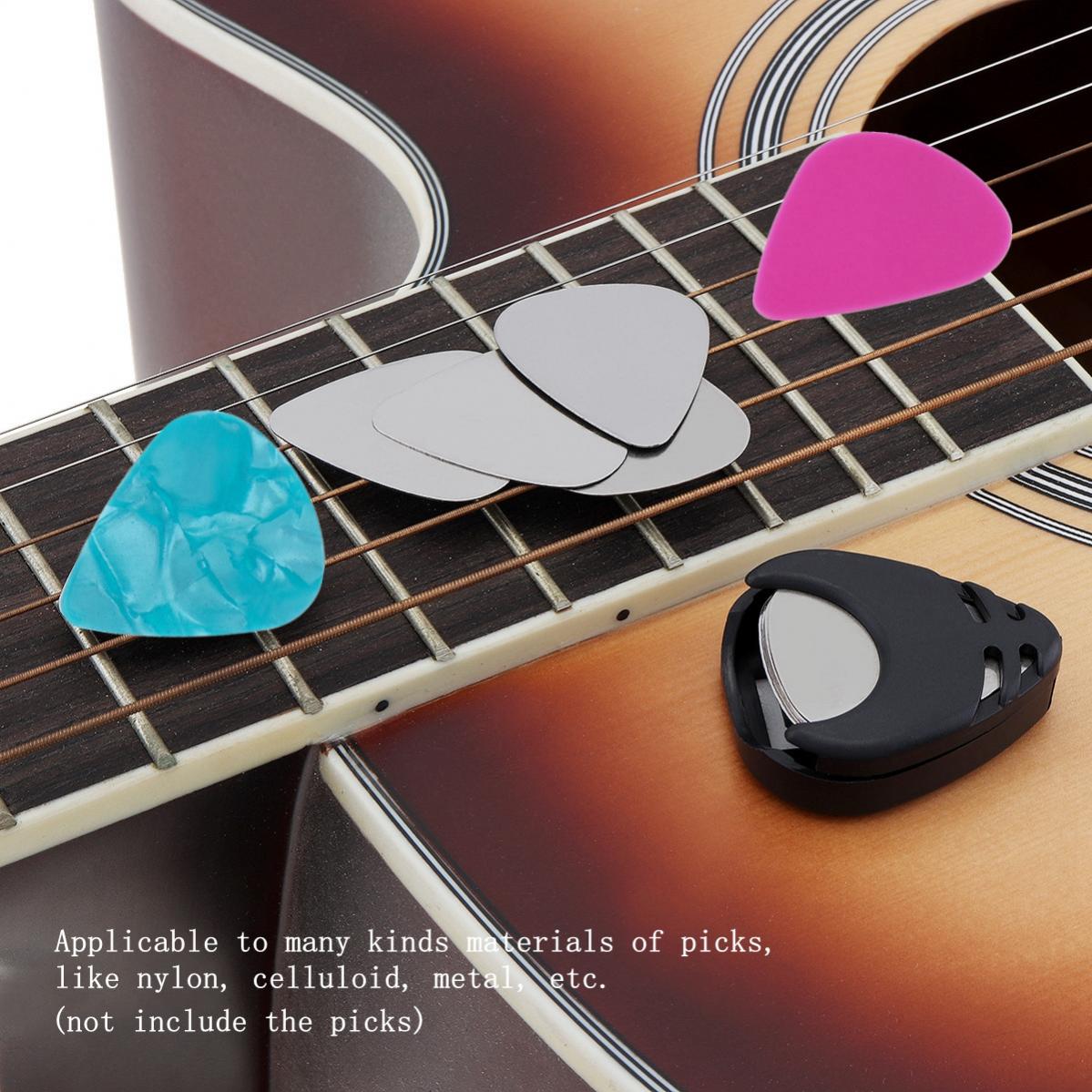 5 個ギターピックホルダープラスチックスティックオンギターピ - Electric Guitar Pick Pack のレビューと価格
