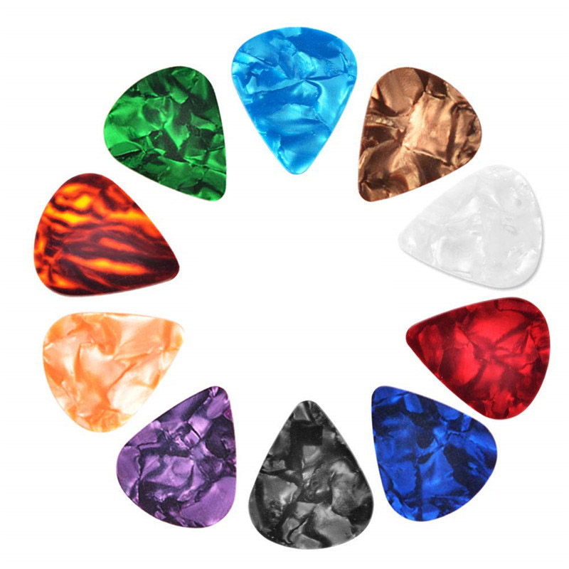 50 & 100 個新しいアコースティックピックピックセルロ - Electric Guitar Pick Pack のレビューと価格