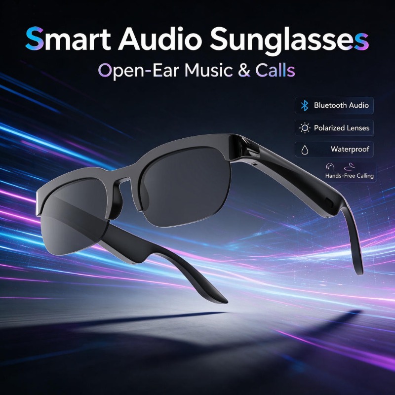 スマートオーディオサングラス オープンイヤーBluetoot - Audio Music To Video のレビューと価格