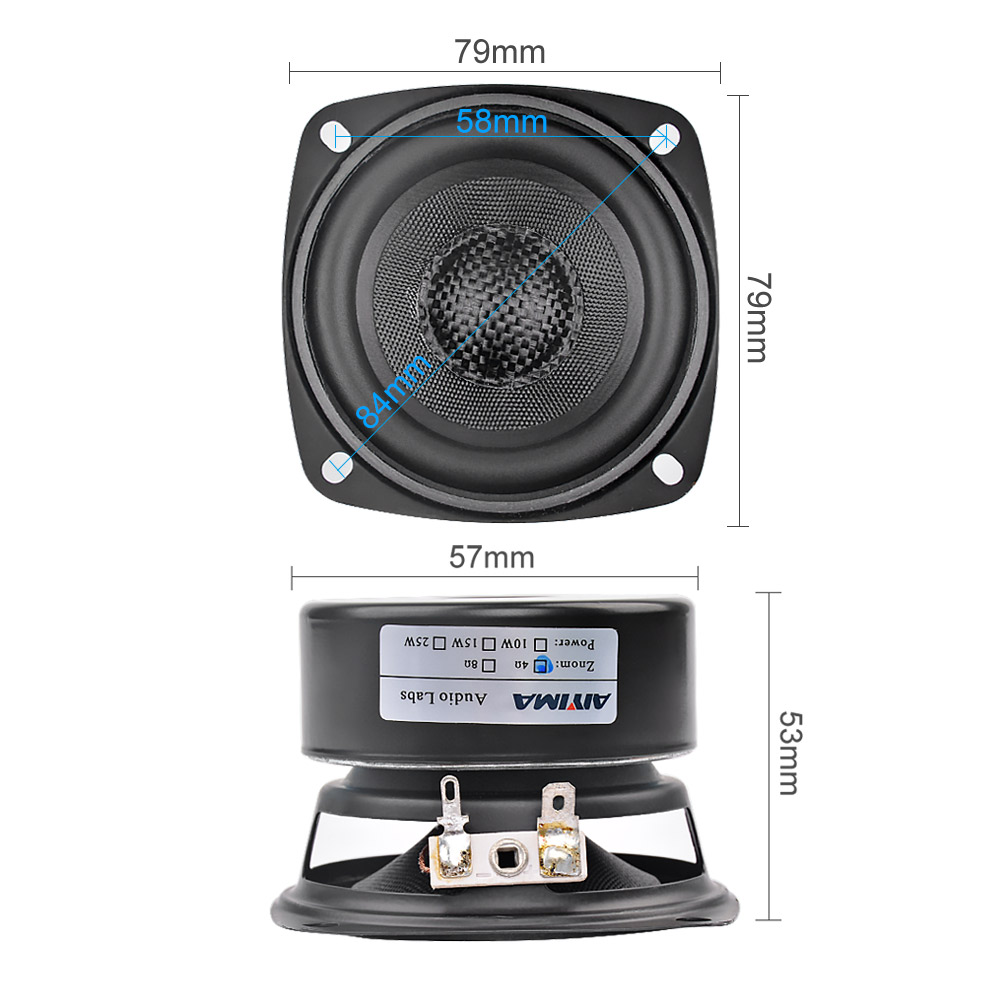 Aiyima 2個3インチオーディオポータブルスピーカーal - Audio Music Generator のレビューと価格