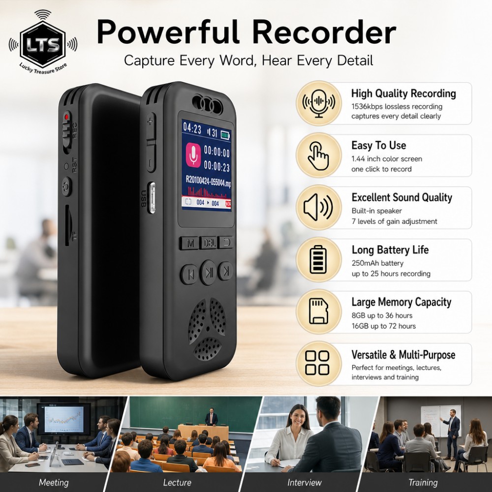 16GB デジタルボイスレコーダー 音声起動式オーディオ録音 - Audio Music File のレビューと価格