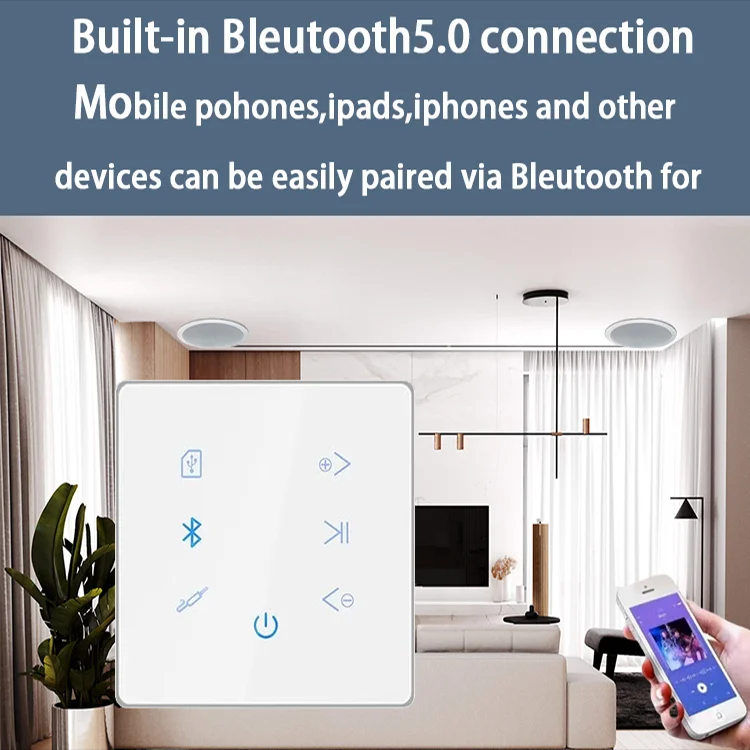 Bluetoothワイヤレスウォールアンプ,ホームシアター, - Audio Music Generator のレビューと価格