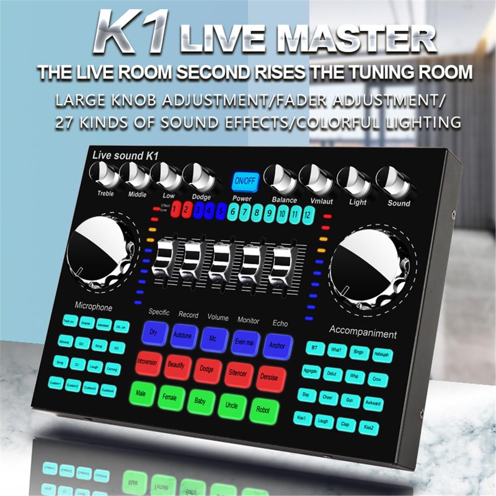 K1オーディオミキサー ライブサウンドカード モバイルフォン - Music Audio Pro のレビューと価格