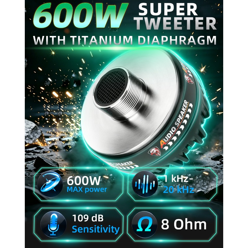 2個入り 3.75インチ チタンツイータースピーカー 600 - Audio Music Generator のレビューと価格