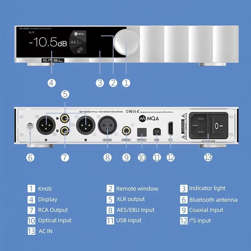 SMSL D400 PRO D400PRO デジタルデコーダ - Music Audio Pro のレビューと価格