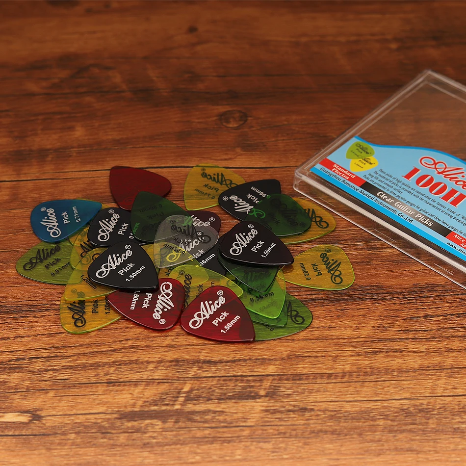 アリス AP-100H 100 ピース/セットクリア透明 P - Electric Guitar Pick Pack のレビューと価格
